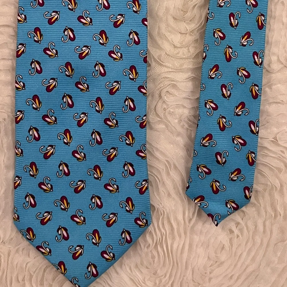 CAPE COD Blue Prep Country Club Nautical Silk Novelty Neck Tie